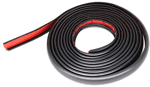 AUTOXBERT L-Style Car Truck Wheel Arches Fender Flares Cover Rubber Lips Seal Strip for Car Front Rear Bumper, Fender, Door Sill, Wheel Trims,Truck Bed Covers(3M*4.5CM,Black)