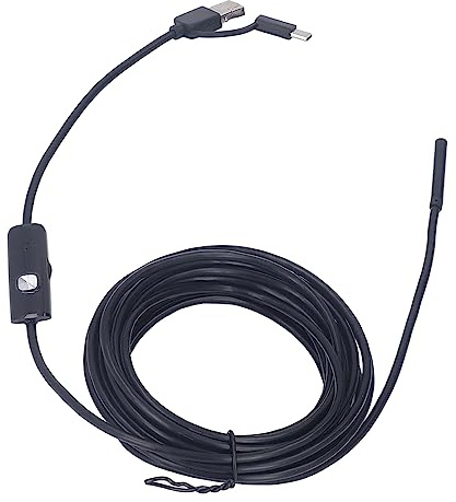 Endoskopkamera 3 in 1 Android-Handy PC USB Typ C Inspektionskamera mit LED-Licht 5 Meter Harter Draht 5, 5 Mm