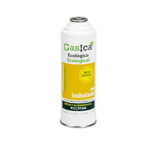 All4sale - Gas Refrigerante Orgánico Ecológico Gasica D2, Sustituto 100% Compatible con R12 y R134A (A/C Auto/Hogar). Envase de 226g - Carga Equivalente a 680g R12 / 590g R134A