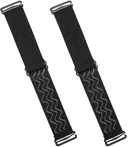 2Pcs Adjustable Wig Bands Removable Elastic Buckles Nonslip Wig Strap Wigs Strips with Wavy Silicone Black Glueless Wigs Cap Accessories for Sewing Making Keeping Fixed Wrap Hair Styling