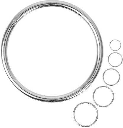 Your Day Mate O-Ringe aus Metall, Silber-farben, nicht verschweißte O Ring Öffnung, runder Ring aus vernickeltem Stahl, DIY O-Ring Schnalle für Gurtband