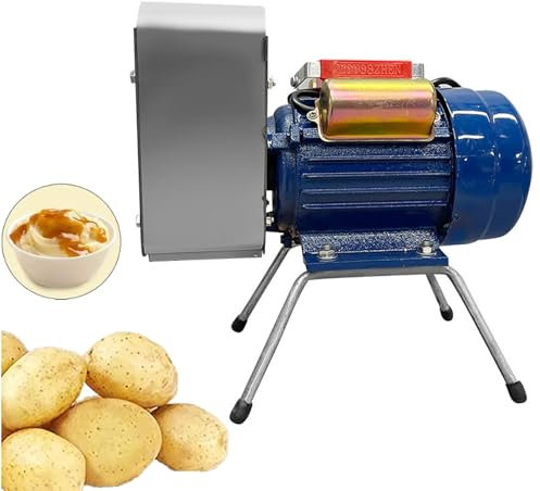 Schiacciapatate Elettrico Commerciale da 750 W, Schiacciapatate Piccolo in Acciaio Inossidabile, Albero E Ingranaggio per Macinazione di Precisione, Produzione di 20-30 kg/H e Risparmio di Tempo