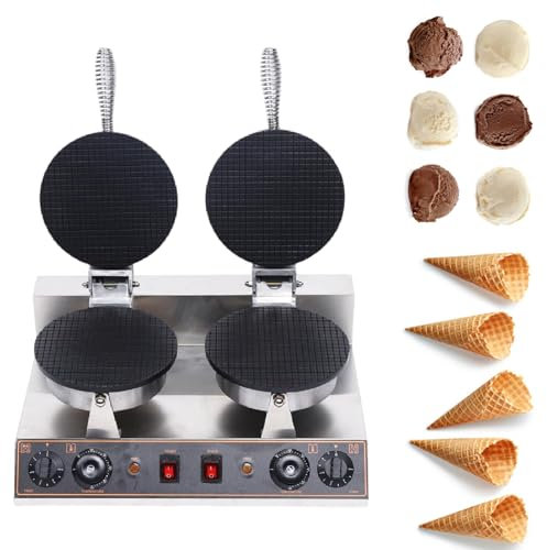 Piastra Per Waffle Professionale Per Ristoranti, Piastra Per Waffle Commerciale Da 1200 W, Piastra Per Waffle Classica Antiaderente, Piastra Per Waffle Elettrica,Double-220V