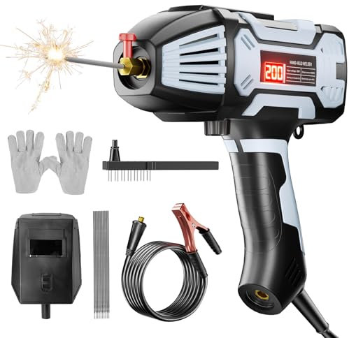 Faiuot Welding Machine Handheld 220V: 20-200A Portable ARC Welder with 6 Adjustable Current Settings, Electric Hand Held Welder Machine IGBT Inverter for 3/32-1/8 Rods for Home DIY & Repair