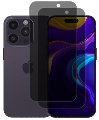 Devgoed [2 Stück] für Folie iPhone 14 Pro Blickschutz, Hochwertige Displayfolie iPhone 14 Pro Anti Spy Schutzfolie, Kratzfest, Bruchsicher und Blasendicht Privacy Displayschutz Panzerglas