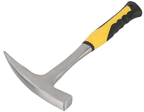 RASTKY Geological Survey Brick Duckbill Hammer Heavy Duty Impact Resistant Flat Mouth Flat Head Hammer for Rock Hardness Measurement (Large) (Small)