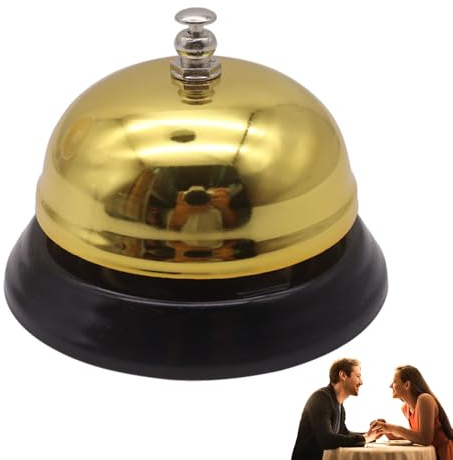 Campana De Servicio,Timbre De Llamada De Escritorio De Metal | Timbre De | Recepción Portátil, Timbre De Mostrador, Timbre De Servicio De Escritorio Para Bares, Oficinas, Hoteles, Mostradores, Cocinas