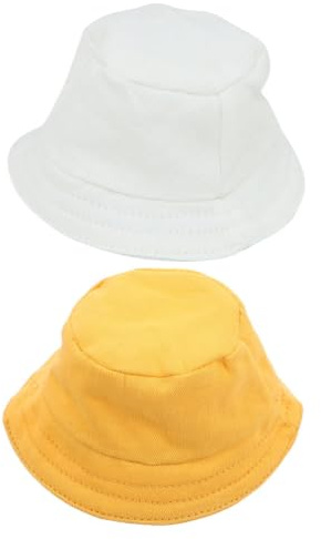 COSMEVIVI 2 Stück Austauschbare Puppenmütze für Anziehpuppen | Aus Polyester, austauschbar, Puppenzubehör, detailreiche Dekoration für Puppenkleidung, ideal für 11,5 Zoll Puppen