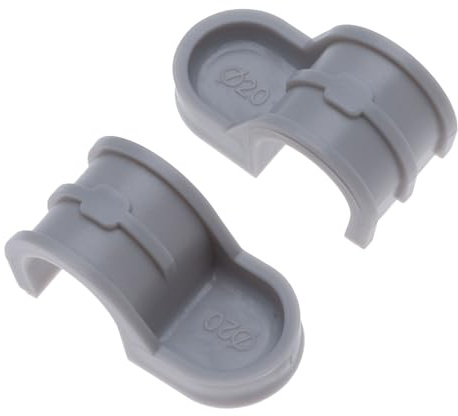 25 mm Clip singole per condotti, staffa a sella per tubi 25-28 mm – Raccordi in plastica per tubi rigidi e corrugati – Compatibili con chiodatrice a gas – Fissaggi parete/pavimento, clip cavi (25 pz)