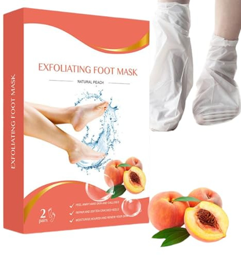 Máscara Exfoliante Pies - 2 Pares Mascarillas Pies Elimina Callos,Removedor Piel Muerta Hombre Mujer Uso Diario Noche