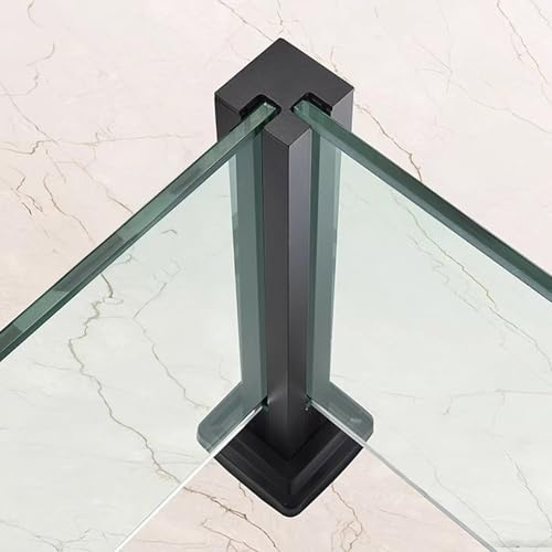 Pinces de balustrade en verre trempé sans cadre de 10 mm pour escaliers, terrasses et balcons d'intérieur/extérieur, gris, 115 cm, système de garde-corps transparent