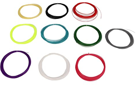 DGLDCSHUAI 10 Piezas de Cuerda de Raqueta de Bádminton de Mezcla de Colores Reemplazo de Línea de Raqueta de Bádminton de Alta Elasticidad Segunda Generación 28 Libras