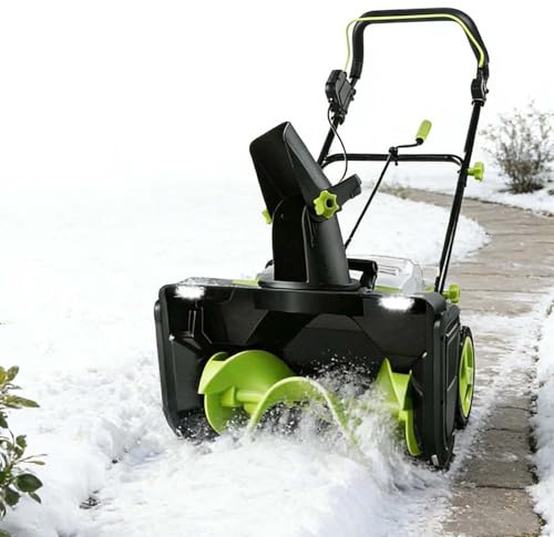 CUTANGELAR Spazzaneve Ad Alta Potenza, Spazzaneve A Batteria Da 3500 W, Combina Un Motore Brushless Con Una Larghezza Di Sgombero Di 50 Cm. Ideale Per Neve Pesante E Bagnata Su Vialetti, Sentier