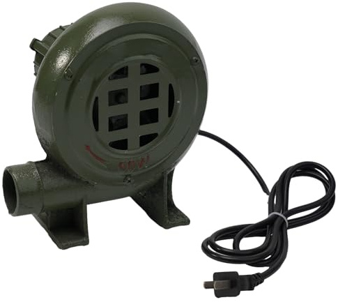 Souffleur électrique pour usage domestique et barbecue, souffleur d'air centrifuge avec moteur AC 220 V, puissance réglable de 40 à 730 W, vert, câble de 1,7 m