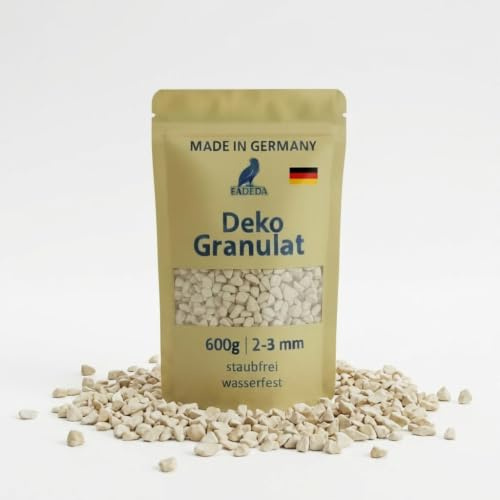 FADEDA Granulado decorativo (2 – 3 mm), 600 g, crema, resistente al agua, sin polvo