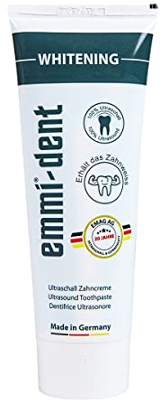emmi-dent Dentifricio a Ultrasuoni Whitening I Dentifricio Sbiancante Delicato I Ideale per Denti e Gengive Sensibili I Vegano I 1x 75 ml