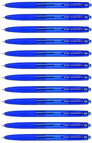 Pilot Super G - Pack de 12 bolígrafos, color azul