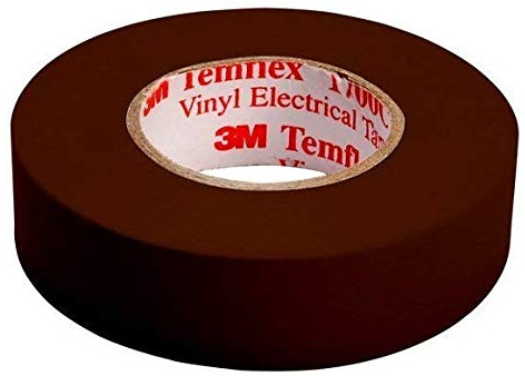 3M T1510 Temflex 1500 Vinyl Elektro-Isolierband, 15 mm x 10 m, 0,15 mm (5, Braun)