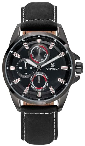 Orphelia Herren Multi Zifferblatt Uhr Eddington mit Echtleder Armband OR71900