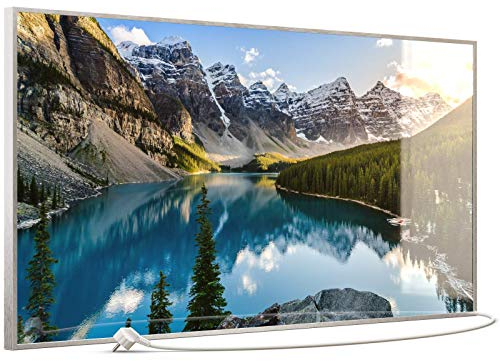 STEINFELD Heizsysteme® Glas Bild Wandheizung Infrarotheizung mit TS11 WiFi Thermostat | Made in Germany | Motive 040 Rocky Mountains (750 Watt, silber/Alu)