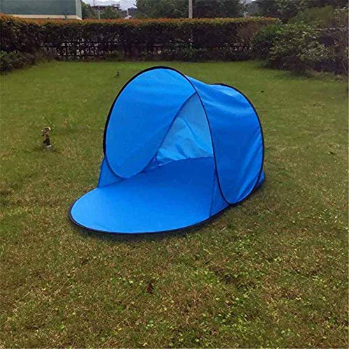 BEPM Zelte Strandmuschel Strandzelt Strandmuschel Pop Up Camping Zelt Automatisch Tragbares Zelt Uv Strand Pop Up Offene Strandmatte Falten Automatisch Anti-Uv Voll Sonnenschirm Wanderstrände-Blau