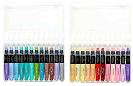 KINGART Pastel GEL STICK Set, Artist Pigment Crayons, 24 Unique Colors, Water Soluble, Creamy, and Odorless, Use on Paper, Wood, Canvas and more