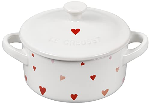 LE CREUSET - Mini Cocotte Red. 10 Branca Corações 81901100101830