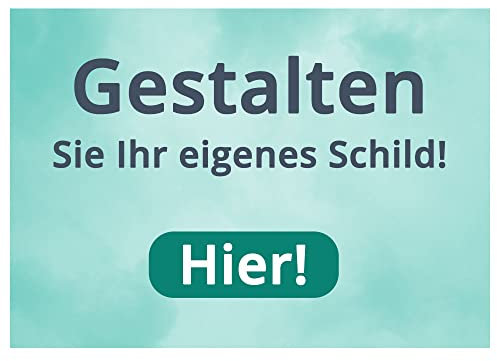 SalierShop Schilder selbst gestalten | Personalisieren Sie Ihr Aluschild mit Wunschtext, Bild & Logo Größe: DIN A4 Hochauflösender Druck