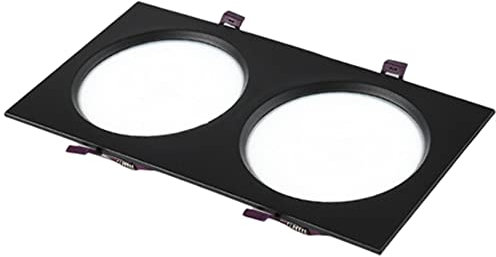 FAZRPIP Doppelkopf-Einbau-Downlight Quadratisches eingebettetes LED-Downlight Ultradünnes Einbau-Tageslicht Retrofit-Downlight Embedded Grille Light LED-Deckeneinbauleuchte