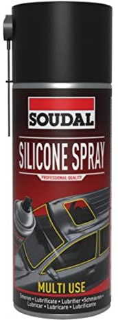 Soudal 12 aerosoles de silicona lubricantes de metal, goma, plástico, 400 ml