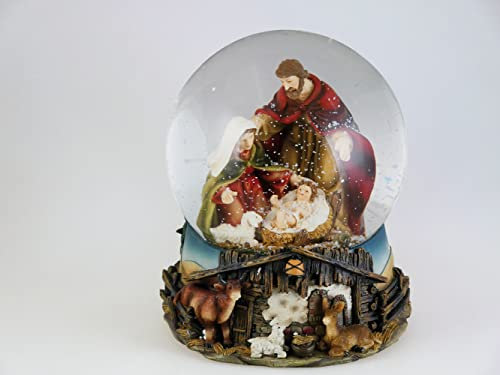 Musicboxworld MMM GmbH, 63096 Spieluhr - Schneekugel Krippe 150 mm