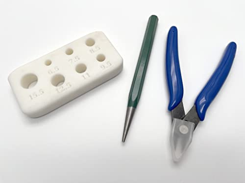 7 Size snap Fastener and Rivet Removal Tool kit Remover for Leather Purse Making snap Fastener and Rivet Remover Removal Tool kit for Leather Fabric Craft Leather Working Repair Replacement S428