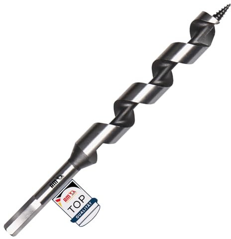 AM-Zerspanungstechnik - Punta per trapano a serpente, 28 mm – 230 mm, punta per legno lunga | Lewis punta elicoidale (diametro 28 x 230 mm)