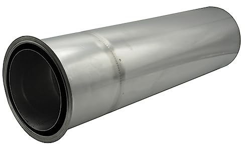 Ofenrohr Doppelwandfutter lang Edelstahl Ø130mm - 490mm lang kürzbar VA