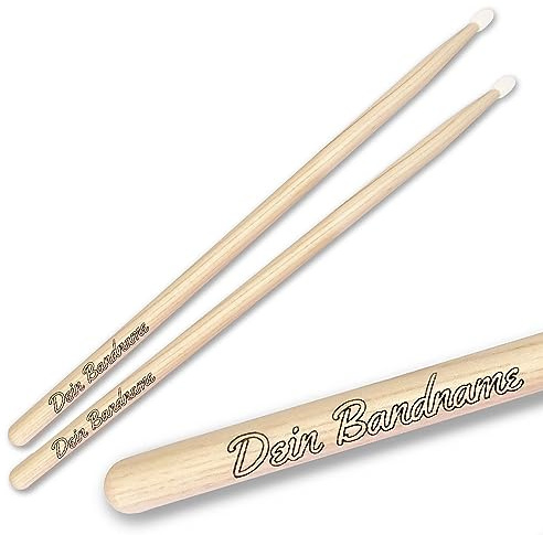 keepdrum Drumsticks 5AN personalisierte Schlagzeug-Stöcke mit Gravur | personalisiert, mit Gravur