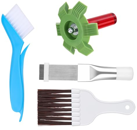 DMJJSD Set of 4 Air Conditioning Comb, Air Conditioning Condenser Fin Comb, Condenser Cleaning Comb, Air Conditioning Slats Comb, Lamellar Comb, Heat Pump for Cleaning Air Conditioners, Refrigerators,