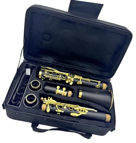 Klarinetten-Set Klarinette Bb Tune Bakelit Holz 17 Tasten Professionelles Musikinstrument Mit Koffer