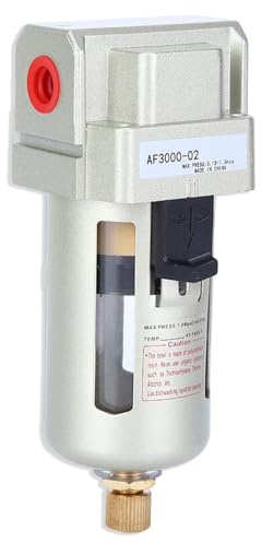 1PC Air Compressor Oil Water Separator Filter, 1/4'' NPT Inlet and Outlet Airbrush Filter Moisture Oil Water Separator for Air Line Compress, 5.0 * 2.1 * 2.1inch