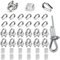 RHQFDM Kit de Abrazaderas de Cable 12 Piezas Abrazadera de Cable M3,Abrazadera de Cable de Acero Inoxidable 304,con Virolas de Aluminio,Dedales para Cable metálico,para Fijar toldos y tendederos