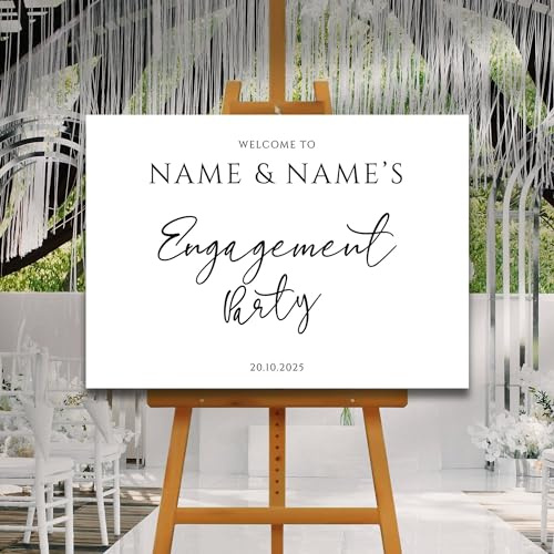 Minimalist Engagement Party Welcome Sign, A1, A2, A3 or A4, Engagement Party Signs, Engagement Decorations, Classy Modern Engagement Party