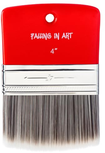 COOZEE Filbert Penselset, trähandtag, skalborste, borste för olje- och akrylfärger (10 cm)