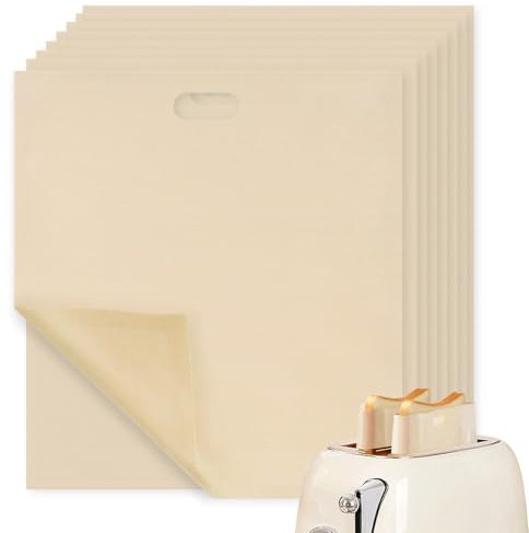 Bolsa Tostadora Reutilizable, Pack de 8 Bolsas Tostadora Sin Gluten, bolsas para tostadas antiadherentes, Celiaco Tostadora Bolsas evitar la contaminación cruzada(17 x 19cm)