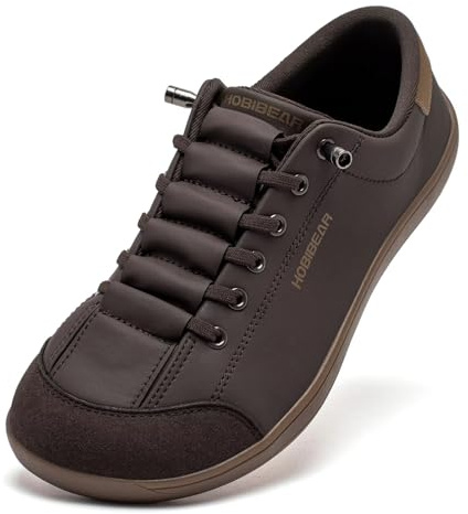 HOBIBEAR Zapatillas minimalistas y de pie descalzo, amplias y modernas para hombre y mujer, marrón oscuro, 40 EU