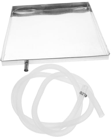 Recoge Agua Aire Acondicionado, Bandeja Drenaje Acero Inoxidable Plata | 1 Set, Sistema Interno de Desagüe, Instalación Sencilla, unidad Exterior
