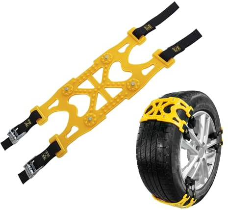 Car Tire Winter Chains - Anti-Slip Tire Snow Chain | Adjustable Vehicle Equipment Safe Driving Dupplies for Cold Weather Truck Minivan Pickup Sedan Caravan