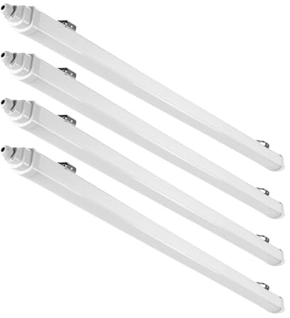 LUXULA 4 Stück LED Feuchtraumleuchte 120cm Wannenleuchte, 36W 4320lm 4000K | Verknüpfbar, IP65 wasserdicht, LED Werkstattlampe flach, Kellerlampe, Garagenlampe, Reihenschaltung