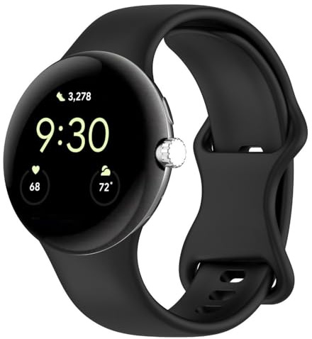GoodZwetch Armband för Google Pixel Watch 1/2/3 41 mm armband, mjuk silikon sport ersättningsarmband för Google Pixel Watch 3 41 mm klockarmband för kvinnor och män