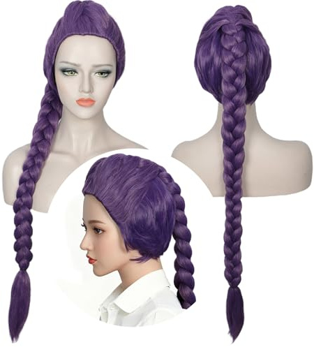 Linfairy Peluca larga y recta para disfraz de Halloween fiesta cosplay anime unisex (Verde, Adult)