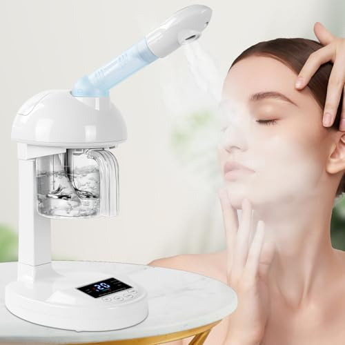 Vaporizador Facial Spray SPA Facial de Nano Iónico Hogareño, Destapar Poros, Humidificador Atomizador de Niebla Caliente, Hidratación de Rostro, Para el cuidado personal en casa o salón de belleza