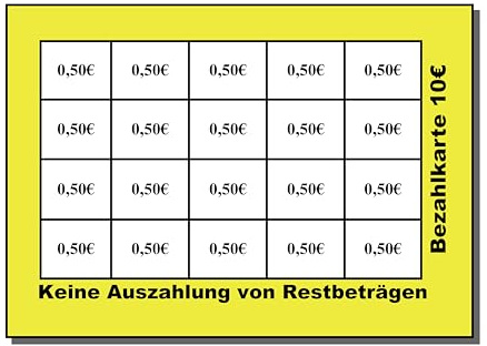2200 Verzehrkarten Abstreichkarten Wertmarken 10 Euro gelb